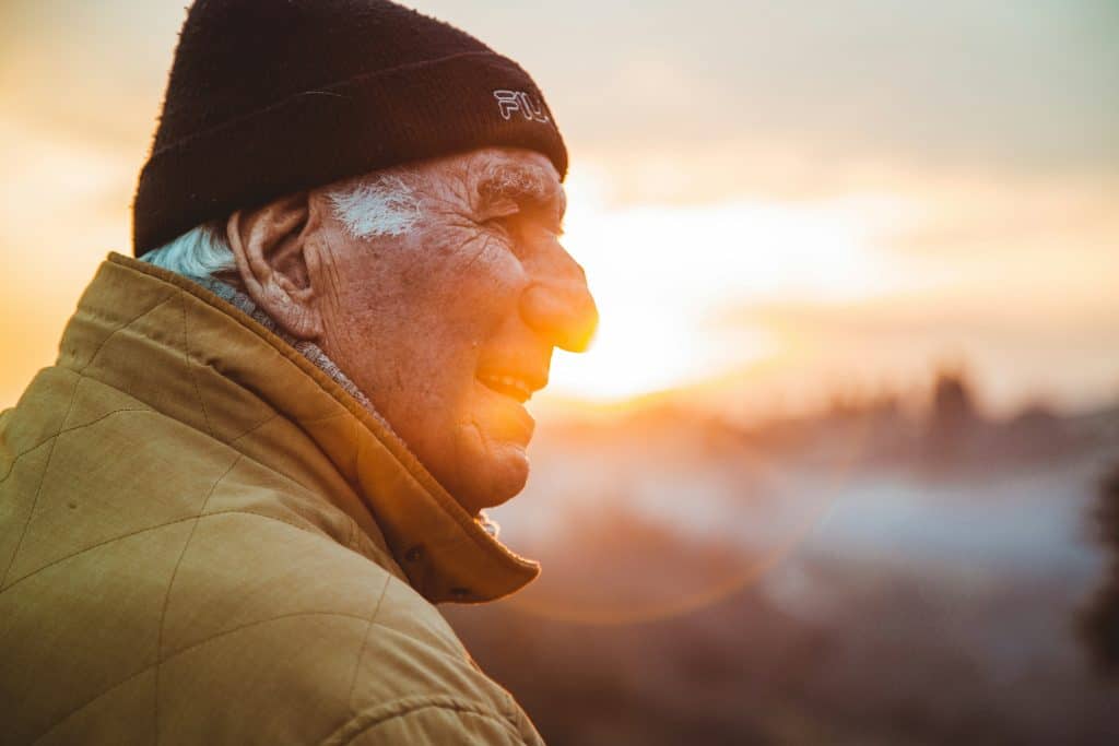 Elderly Man getting home care in Highlands Ranch, CO