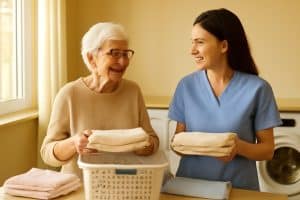 woman receiving non-medical home care in Brighton, co